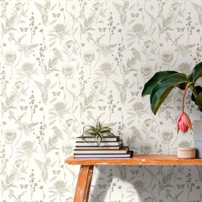 Livingwalls Drawn Into Nature Blumen-Tapete - Tapete Livingwalls Drawn Into Nature Blumen-Tapete - Tapete