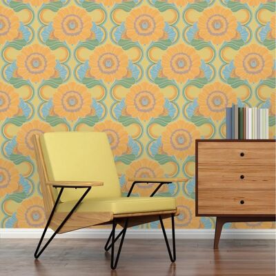 A.S. CRÉATION Retro Chic Flower Wall Covering - Wallpaper A.S. CRÉATION Retro Chic Flower Wall Covering - Wallpaper