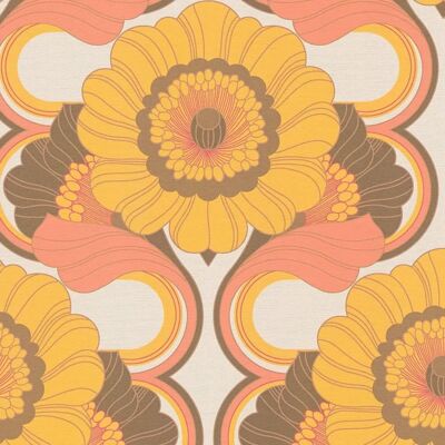 AS Creation 70er Retro Blumenmuster Braun Tapete - Texturierte Wandbeklebung AS Creation 70er Retro Blumenmuster Braun Tapete - Texturierte Wandbeklebung