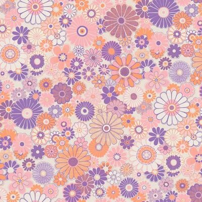 Papier peint floral rétro AS Creation orange violet rose - Papier peint - Publicité Papier peint floral rétro AS Creation orange violet rose - Papier peint - Publicité