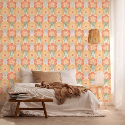 Carta da parati Retro Chic di A.s. Création - Grandi Fiori, Colori Vivaci - Carta da Parati Carta da parati Retro Chic di A.s. Création - Grandi Fiori, Colori Vivaci - Carta da Parati