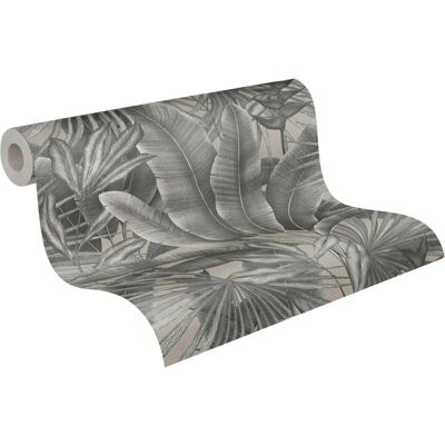 Living Walls Stories of Life Grigio Foglie Giungla Carta da Parati - Rivestimento Living Walls Stories of Life Grigio Foglie Giungla Carta da Parati - Rivestimento