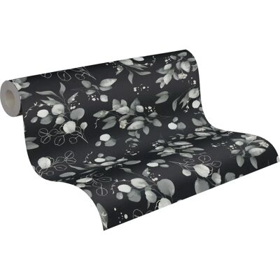 A.S. Creations Pure Elegance Schwarze Blumen Tapete A.S. Creations Pure Elegance Schwarze Blumen Tapete