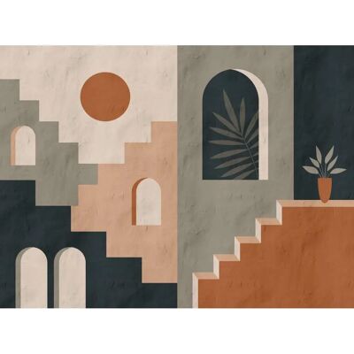 Living Walls THE WALL III Carta da parati - Motivo urbano, Verde, Blu, Arancione Living Walls THE WALL III Carta da parati - Motivo urbano, Verde, Blu, Arancione