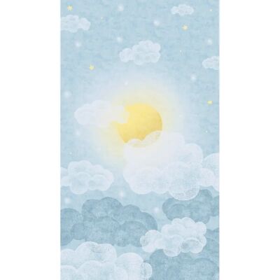A.S. Creation Carta da Parati Bambini 770641 Blu Giallo Nuvole Lilly & Luis 4.45 mq - Carta A.S. Creation Carta da Parati Bambini 770641 Blu Giallo Nuvole Lilly & Luis 4.45 mq - Carta