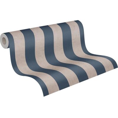 A.S. Création Blue Beige Floral Animal Stripe Wallpaper - Wallpaper A.S. Création Blue Beige Floral Animal Stripe Wallpaper - Wallpaper