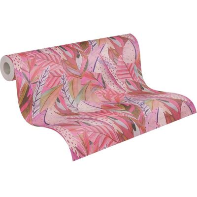 A.S. Creation Pink Lila Floral Pattern Wallpaper - Wallpaper A.S. Creation Pink Lila Floral Pattern Wallpaper - Wallpaper
