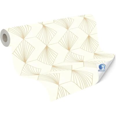 Livingwalls Oro e Crema Carta da parati Art Deco - Rivestimento murale Livingwalls Oro e Crema Carta da parati Art Deco - Rivestimento murale