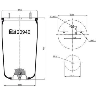 FEBI BILSTEIN Luftfjädringsskydd - FE20940 FEBI BILSTEIN Luftfjädringsskydd - FE20940