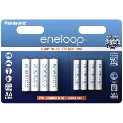 Opakovatelná baterie Panasonic Eneloop AA/AAA - balení 4 Opakovatelná baterie Panasonic Eneloop AA/AAA - balení 4