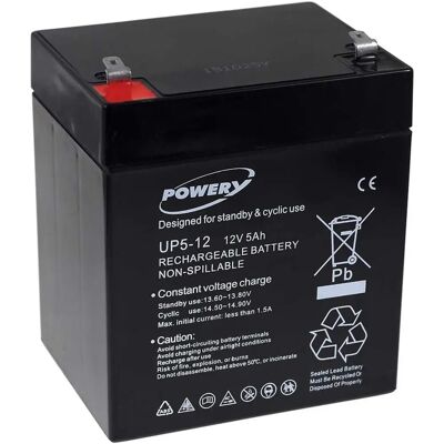 Olověná baterie Powery pro APC Back-UPS BF350-RS 5Ah 12V Olověná baterie Powery pro APC Back-UPS BF350-RS 5Ah 12V