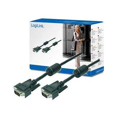 LogiLink CV0017 VGA Kabel - 15m Schwarz VGA (D-Sub) - VGA Kabel LogiLink CV0017 VGA Kabel - 15m Schwarz VGA (D-Sub) - VGA Kabel
