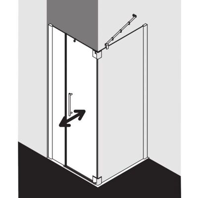 Kermi Pasa XP Porte battante 1-verre, 2000mm, argent brillant - Porte de douche - Publicité Kermi Pasa XP Porte battante 1-verre, 2000mm, argent brillant - Porte de douche - Publicité