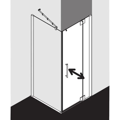 Kermi Pasa XP - Porte de Douche 1-Vantail - Argent Brillant - Publicité Kermi Pasa XP - Porte de Douche 1-Vantail - Argent Brillant - Publicité