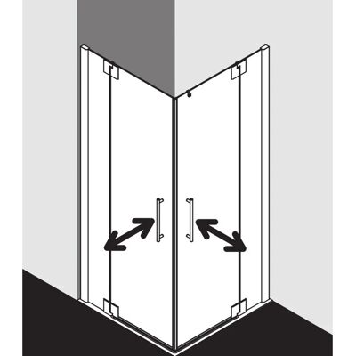 Kermi Pasa XP Entrée d’angle - 2 parties - Argent - Cabine de Douche - Publicité Kermi Pasa XP Entrée d’angle - 2 parties - Argent - Cabine de Douche - Publicité