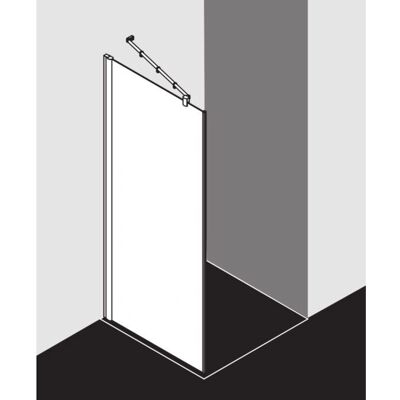 Paroi de douche Kermi Diga - Verre de sécurité trempé - Argent brillant - 83x185cm - Publicité Paroi de douche Kermi Diga - Verre de sécurité trempé - Argent brillant - 83x185cm - Publicité