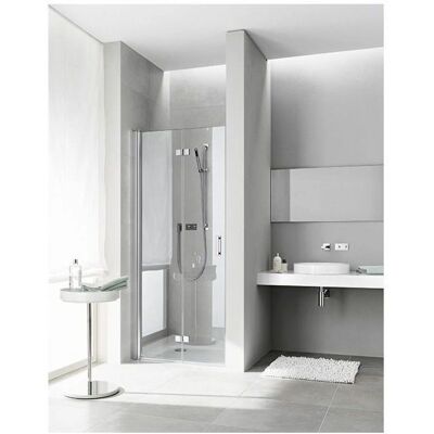 Porte pliante Kermi Diga en niche - 70x200cm, Blanc, Verre clair, Droite - Publicité Porte pliante Kermi Diga en niche - 70x200cm, Blanc, Verre clair, Droite - Publicité