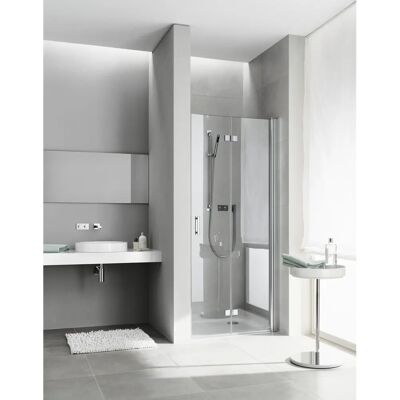 Porte de douche Diga de Kermi - Niche, Argent brillant, Verre de sécurité - Publicité Porte de douche Diga de Kermi - Niche, Argent brillant, Verre de sécurité - Publicité