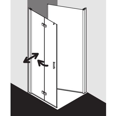 Porte de Douche Pliable Kermi Diga - Verre de Sécurité, Argent Brillant, 80x200cm - Publicité Porte de Douche Pliable Kermi Diga - Verre de Sécurité, Argent Brillant, 80x200cm - Publicité