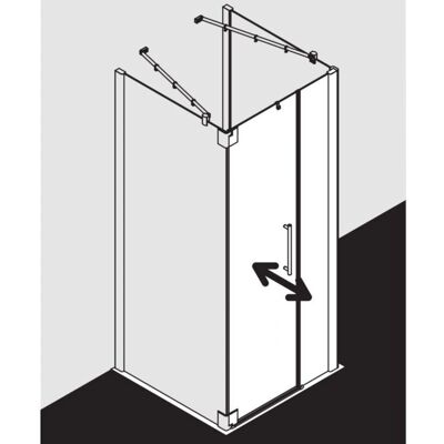 Porte battante Pasa XP - 78x200cm - argent mat - porte de douche - Publicité Porte battante Pasa XP - 78x200cm - argent mat - porte de douche - Publicité