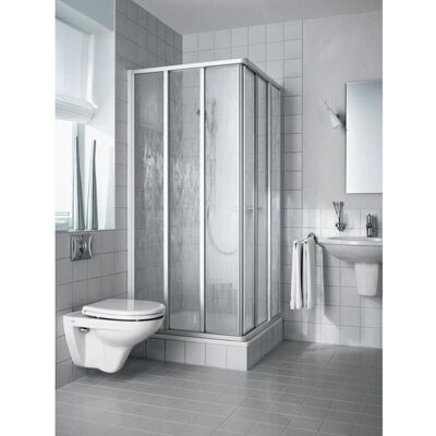 Kermi Nova 2000 Eck-Duschabtrennung - 80x200 cm - Silber Kermi Nova 2000 Eck-Duschabtrennung - 80x200 cm - Silber