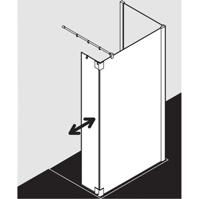 Kermi Pasa XP Mur Walk-In avec aile mobile - Paroi de douche - Publicité Kermi Pasa XP Mur Walk-In avec aile mobile - Paroi de douche - Publicité