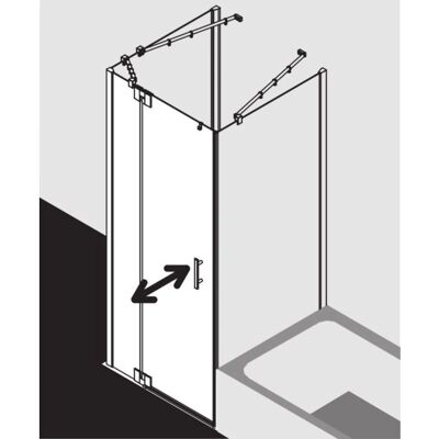 Porte de douche Kermi FX1WL XP Argent brillant 78x200cm - Publicité Porte de douche Kermi FX1WL XP Argent brillant 78x200cm - Publicité