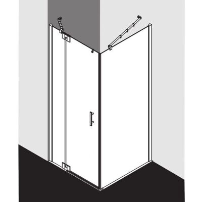 Kermi Marke FX1WL Duschtür - Silber hochglanz, 6mm Sicherheitsglas, Verstellbar 775-800mm Kermi Marke FX1WL Duschtür - Silber hochglanz, 6mm Sicherheitsglas, Verstellbar 775-800mm