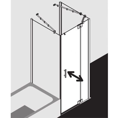 Porte de Douche Kermi Filia XP - Réversible, Ajustable, Verre de Sécurité - Publicité Porte de Douche Kermi Filia XP - Réversible, Ajustable, Verre de Sécurité - Publicité