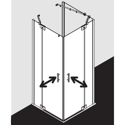 Kermi Filia XP Douche d'angle - 120x200cm, Argent, Verre - Publicité Kermi Filia XP Douche d'angle - 120x200cm, Argent, Verre - Publicité