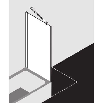 Écran de Douche en Verre Argenté Kermi - Publicité Écran de Douche en Verre Argenté Kermi - Publicité