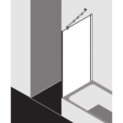 Kermi Marque Modèle - Paroi de Douche en Verre Raccourcie pour Baignoire - Argent Brillant - Publicité Kermi Marque Modèle - Paroi de Douche en Verre Raccourcie pour Baignoire - Argent Brillant - Publicité