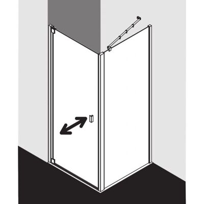 Porte battante Kermi Raya - Type douche - Publicité Porte battante Kermi Raya - Type douche - Publicité