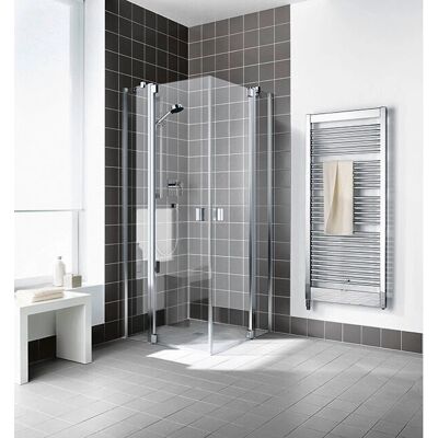 Kermi Duschecke - 870-900mm, links, Silber Hochglanz Kermi Duschecke - 870-900mm, links, Silber Hochglanz