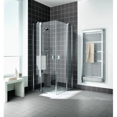 Kermi Eckeinstieg Dusche - Silber Mattglanz - 80cm x 200cm Kermi Eckeinstieg Dusche - Silber Mattglanz - 80cm x 200cm