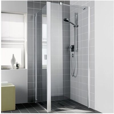 Kermi Raya Zijwand - 80cm, zilver matglans, ESG helder, Model RATWD080201AK - Douche zijwand Kermi Raya Zijwand - 80cm, zilver matglans, ESG helder, Model RATWD080201AK - Douche zijwand