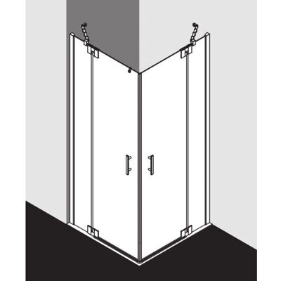 Kermi Filia XP - Porte de douche d'angle en 2 pièces - Argent brillant - Publicité Kermi Filia XP - Porte de douche d'angle en 2 pièces - Argent brillant - Publicité