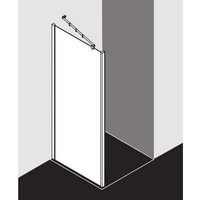Porte de douche Filia XP Argent brillant - U, 185cm - Publicité Porte de douche Filia XP Argent brillant - U, 185cm - Publicité
