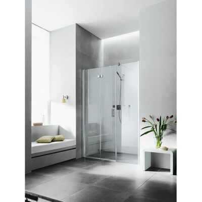 Kermi Diga Glasschiebetür - 1100x2000mm - Silber Hochglanz - Sicherheitsglas - Nischenmontage Kermi Diga Glasschiebetür - 1100x2000mm - Silber Hochglanz - Sicherheitsglas - Nischenmontage