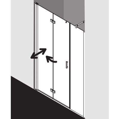 Porte de douche Kermi Diga - Argent brillant, 1180-1220mm, Verre - Publicité Porte de douche Kermi Diga - Argent brillant, 1180-1220mm, Verre - Publicité