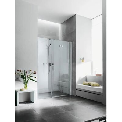 Porte de douche pliante Kermi Diga 110x200cm en argent brillant avec verre de sécurité - Publicité Porte de douche pliante Kermi Diga 110x200cm en argent brillant avec verre de sécurité - Publicité