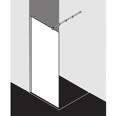 Kermi WALK-IN XB Wand - 2000mm hoch, 885-905mm W, Silber Hochglanz Kermi WALK-IN XB Wand - 2000mm hoch, 885-905mm W, Silber Hochglanz