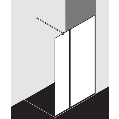 Kermi Walk-In XB Wand - 8mm Sicherheitsglas, Silber Hochglanz, 2000mm H Kermi Walk-In XB Wand - 8mm Sicherheitsglas, Silber Hochglanz, 2000mm H