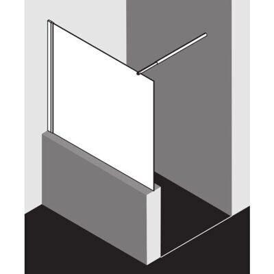 Paroi de Douche Ibiza 2000 - 80x200cm, Argent Mat, Verre Sécurisé - Publicité Paroi de Douche Ibiza 2000 - 80x200cm, Argent Mat, Verre Sécurisé - Publicité