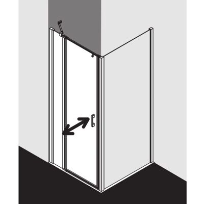 Porte pivotante Kermi Liga - 80cm x 185cm - Argent mat - Porte de douche - Publicité Porte pivotante Kermi Liga - 80cm x 185cm - Argent mat - Porte de douche - Publicité