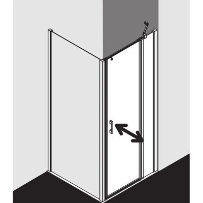 Porte de douche Liga 120cm x 200cm - Kermi - Publicité Porte de douche Liga 120cm x 200cm - Kermi - Publicité