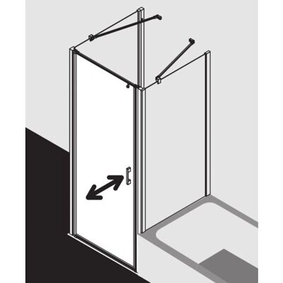Porte de douche Kermi Liga - Réversible 810-860mm - Publicité Porte de douche Kermi Liga - Réversible 810-860mm - Publicité