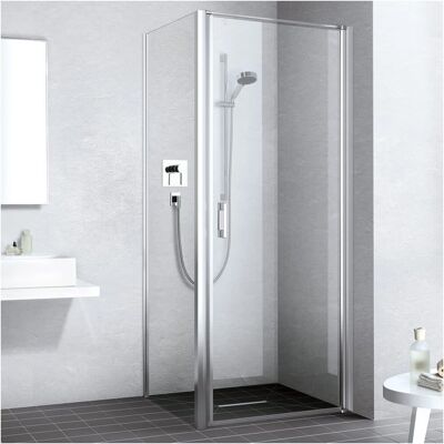 Kermi Liga Duschtür - Verstellbar 80-81cm, Silber Mattglanz Kermi Liga Duschtür - Verstellbar 80-81cm, Silber Mattglanz