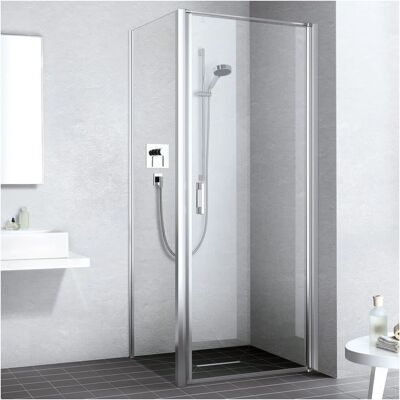 Porte de Douche Kermi - 1 battant, Argent Mat, 185cm, Droit - Publicité Porte de Douche Kermi - 1 battant, Argent Mat, 185cm, Droit - Publicité