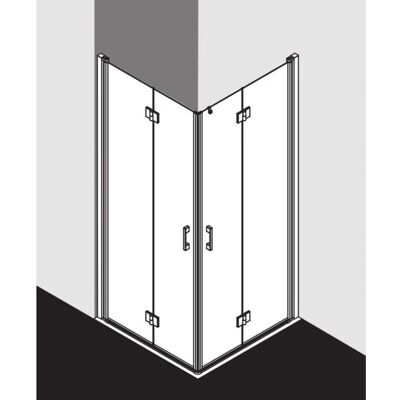 Kermi Liga Enclos Corner - Porte Pliante 2 Pièces, Argent Brillant, 80x200cm - Publicité Kermi Liga Enclos Corner - Porte Pliante 2 Pièces, Argent Brillant, 80x200cm - Publicité
